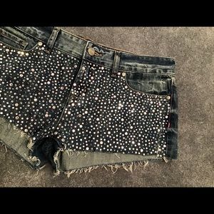 Victoria’s Secret PINK rhinestone denim shorts